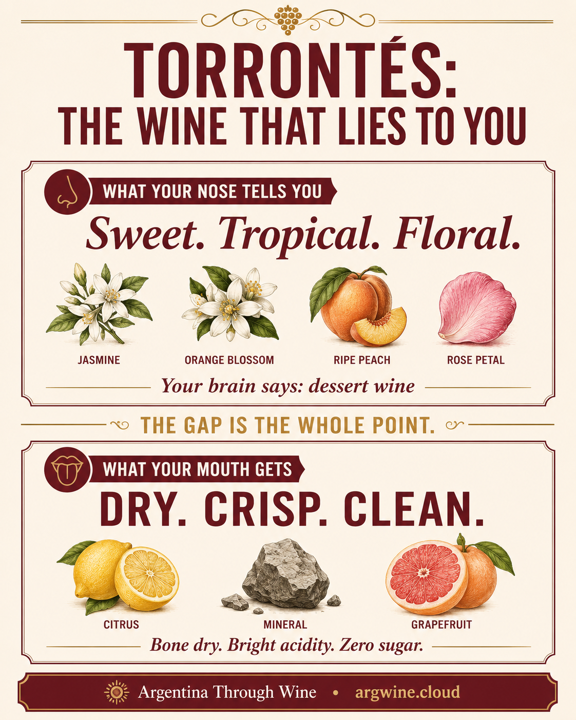 Torrontés: what your nose tells you vs what your mouth gets — the wine that lies to you