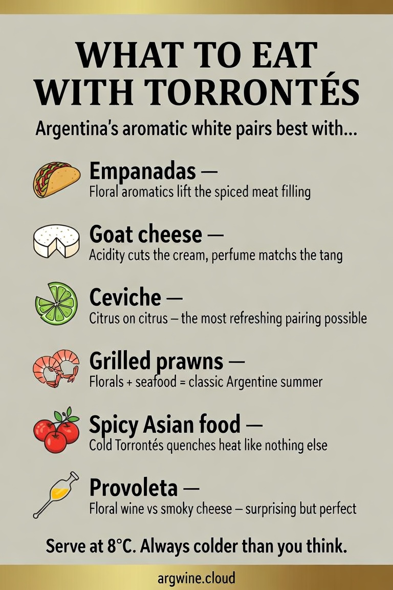 What to eat with Torrontés — food pairing guide for Argentina's aromatic white wine